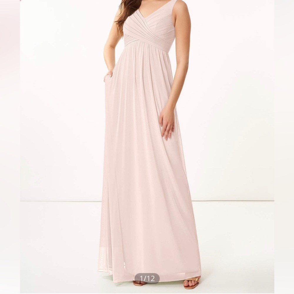 Azazie oceana bridesmaids dress in taupe